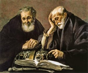 Democritus and Heraclitus by Hendrick Terbrugghen